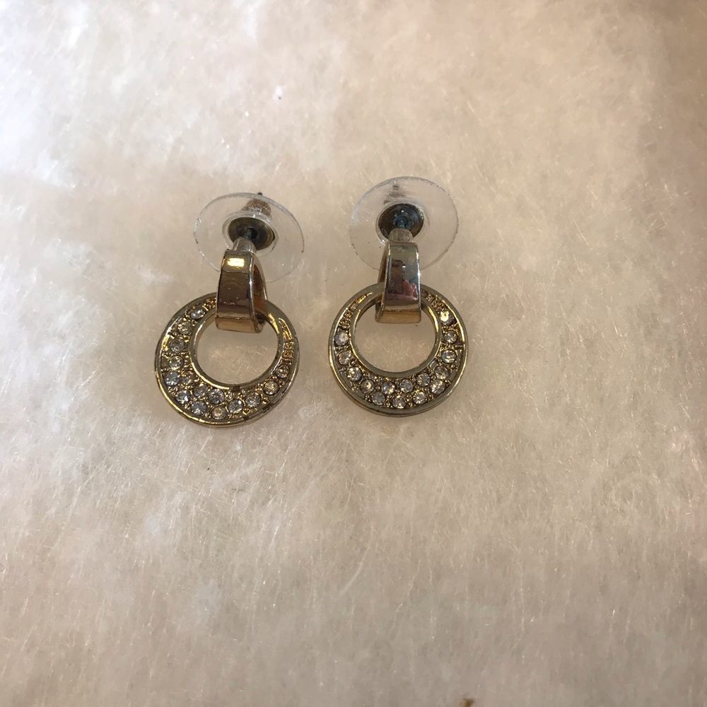 Gold/Cubic Zirconia Earrings